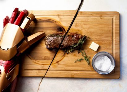 David Ma food artist Ironman-steakje